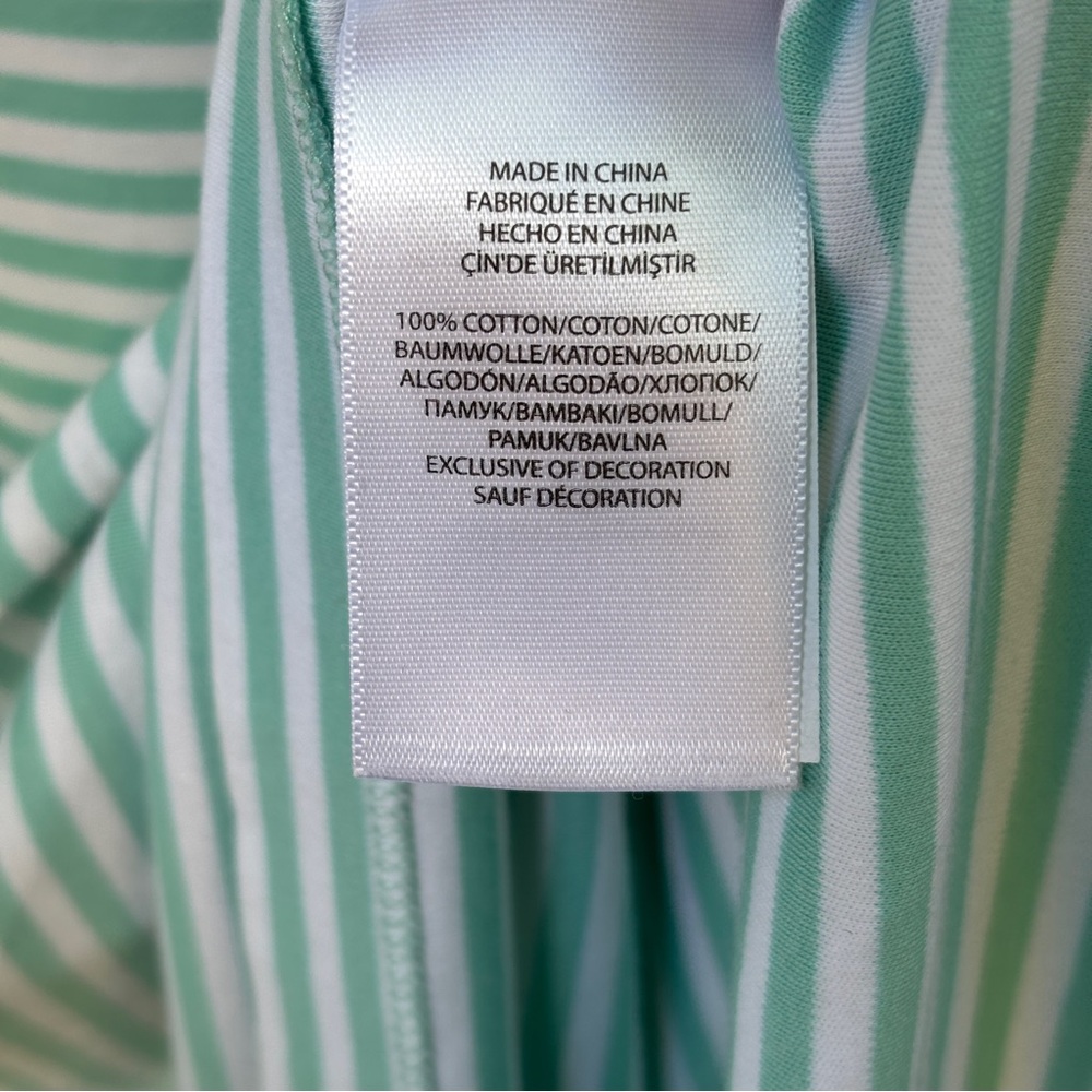 Polo Ralph Lauren Polo Shirt XL Green Striped Soft Cotton Casual Mens - Picture 6 of 7